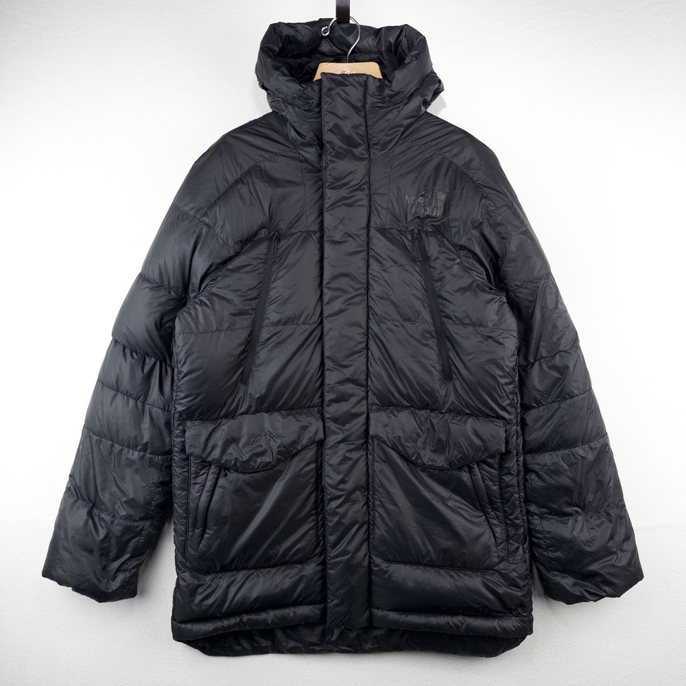 THE NORTH FACE Polar Journey Parka 550 Men's L Black Hooded Ripstop
